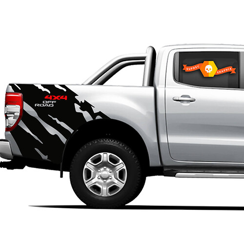 4x4 Off Road Truck Splash side bed Graphics Stickers Decals for Ford Ranger 3