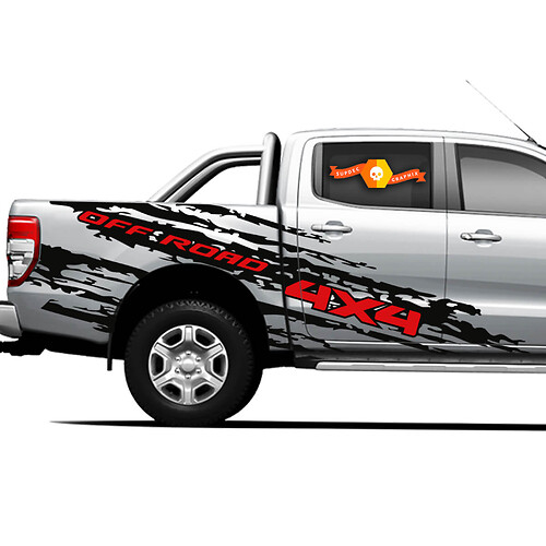 4×4 Off Road Truck Splash side bed Graphics Stickers Decals for Ford Ranger 12

