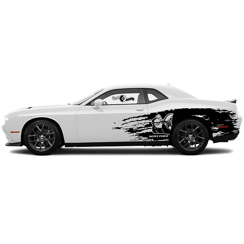 Pair Scat Pack decals for Dodge Challenger Splash Side Vinyl Decals Stickers