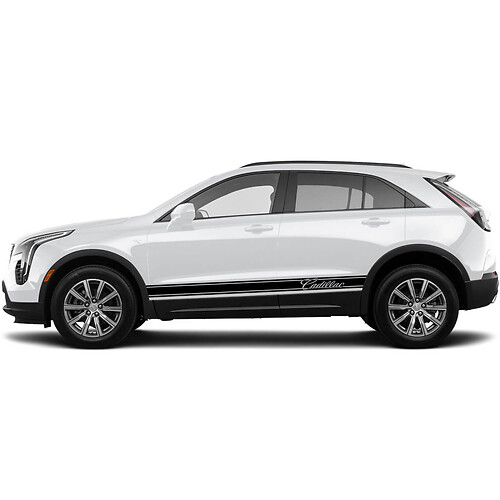 2 New Decal Rocker Panel Sticker Horizontal Lines Stripe for Cadillac XT4 - new