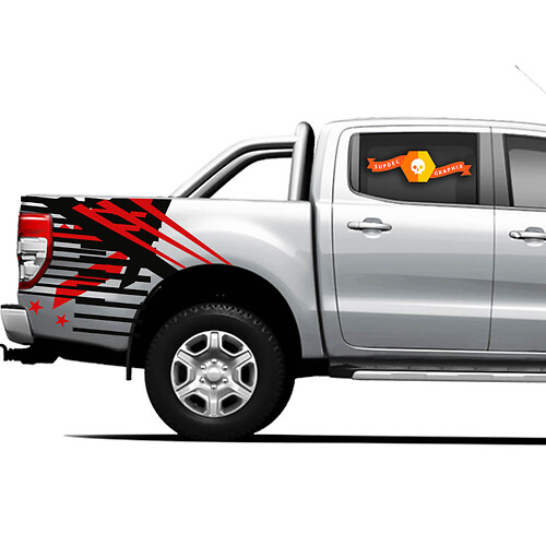 4×4 Off Road Truck Splash Lines side bed Graphics Stickers Decals for Trucks