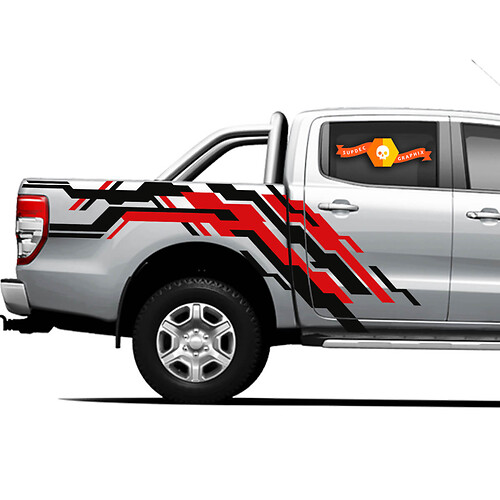 4×4 Off Road Truck Splash Lines side bed Graphics Stickers Decals for Trucks 3