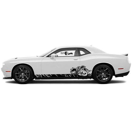 Drag Bee Scat Pack Stripe Rocker Panel Decals Vinyl Graphics Claw Marks for Dodge Challenger