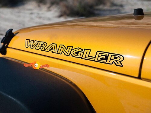 2 Jeep Wrangler Islander style Hood Vinyl Decal Sticker #2
