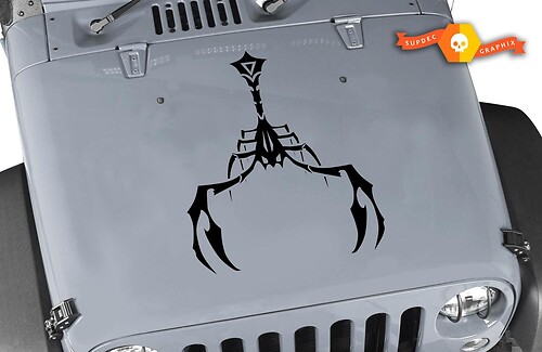Jeep Scorpion Hood Sticker Decal CJ XJ YJ TJ
