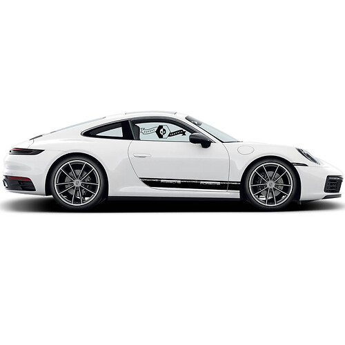 2 Porsche 911 Porsche Carrera Rocker Panel outline Side Stripes Doors Sticker Decal