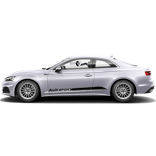 Pair Audi A5 Car Styling Rocker Panel Vinyl Auto Car Sticker for Audi Door Side Black Line
