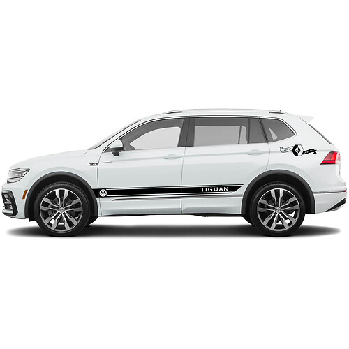 Volkswagen TIGUAN 2x Side doors decal Graphics vinyl Stickers Wide Band