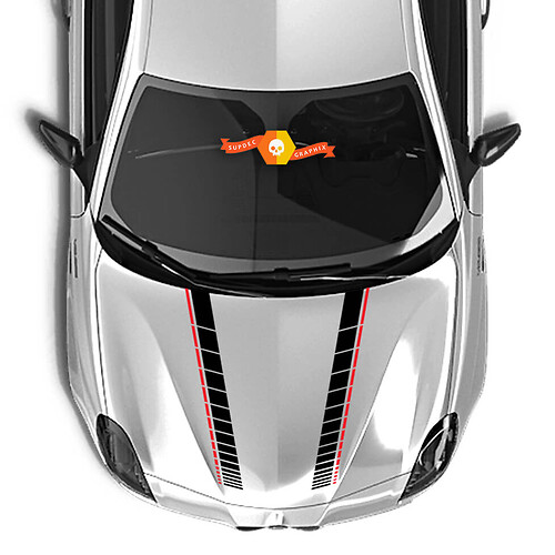 Alfa Romeo Hood Sticker Decal Race Track in the Middle
