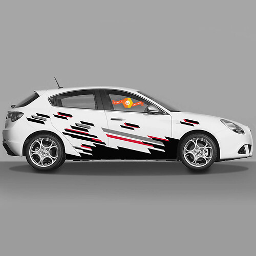 2x দরজা বডি ডিক্যাল আলফা রোমিও জুলিয়েটা স্টিকার ডিক্যাল ভাইনাইল গ্রাফিক্স আর্বান স্টাইল
