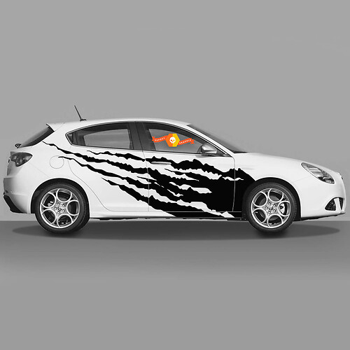 2x Doors Body Decal fits Alfa Romeo Giulietta Stickers Decals Vinyl Graphics Flying Ghost