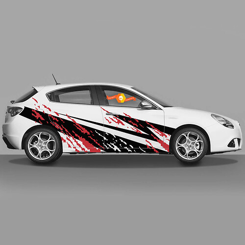 2x Doors Body Decal fits Alfa Romeo Giulietta Stickers Decals Vinyl Graphics Fire Road Style
