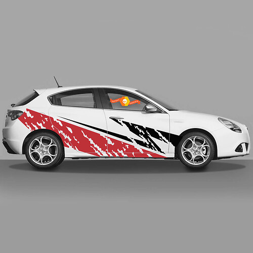 2x Doors Body Decal fits Alfa Romeo Giulietta Stickers Decals Vinyl Graphics Fire Road