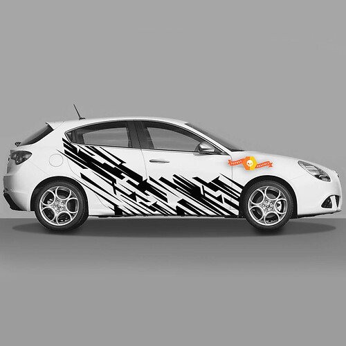 2x ບໍລິສັດ Body Decal ການປະກາດສຳລັບ Alfa Romeo Giulietta Stickers Decals Vinyl Graphics Shards ປົກກະຕິ
