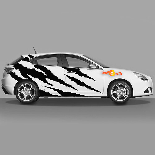 2x Doors Body Decal fits Alfa Romeo Giulietta Stickers Decals Vinyl Graphics Claw Marks 2021