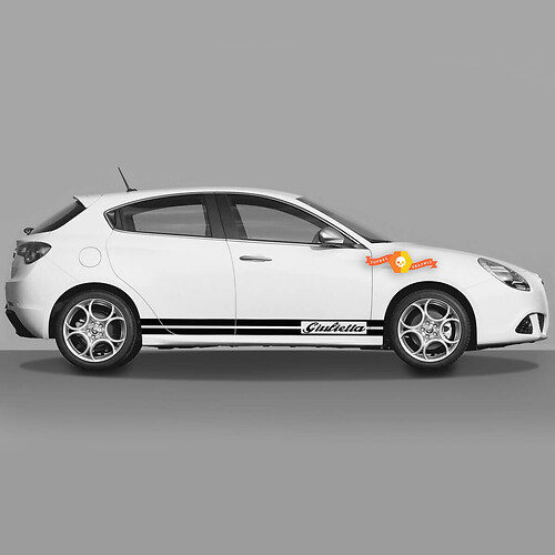 2x Alfa Romeo Giulietta Stickers Decals Vinyl Graphics Rocker Panel Original Lettering 2021