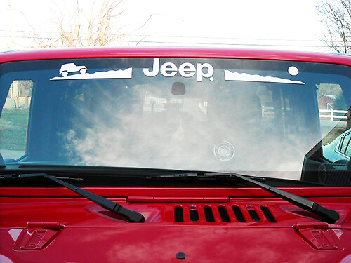 Jeep Mountain Rubicon CJ XJ YJ TJ Windshield Sticker Decal