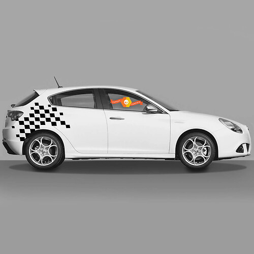 2x Alfa Romeo Giulietta Stickers Decals Vinyl Graphics black squares 2022