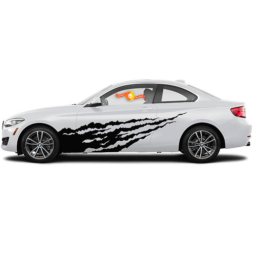 Pair Vinyl Decals Graphic Stickers side for BMW 1 Series 2015 jellyfish
