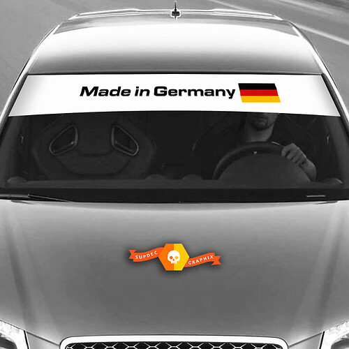 Vinyl Decals Graphic Stickers windshield Audi sunstrip Germany flag 2022
