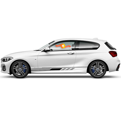2x Vinyl Decals Graphic Stickers side bmw 1 series 2015 rocker panel strip