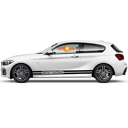 2 x Vinyl Decals Graphic Stickers side bmw 1 series 2015 checkered flag rocker panel racing track new
