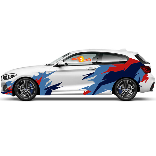 2 x Vinyl Decals Graphic Stickers side bmw 1 series 2015 door fire race