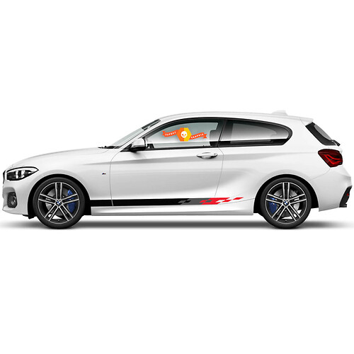 2 x Vinyl Decals Graphic Stickers side bmw 1 series 2015 rocker panel strip new