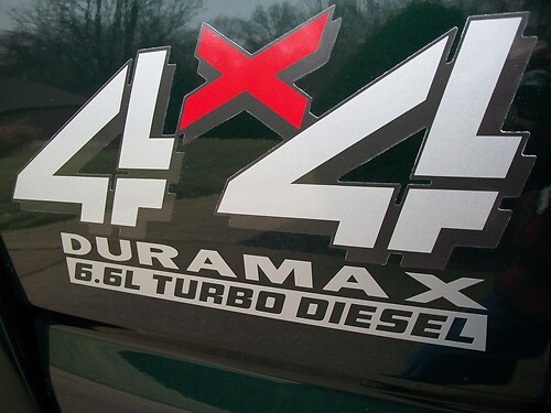 2 4x4 DURAMAX 6.6l TURBO DIESEL Vinyl Decals Stickers