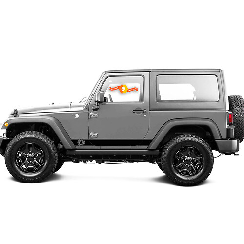 2 New JEEP Decal Sticker Rocker Panel ARMY Star side door graphics Wrangler Door
