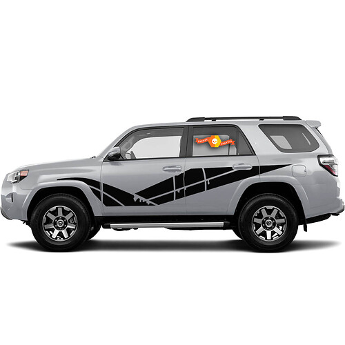 Pair of 4Runner TRD Side doors Vinyl Decals Stickers for Toyota Splash 4Runner TRD