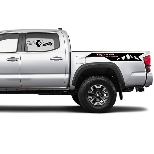 2 Tacoma 2 Colors Side Bed Mountains TRD 4x4 Off-Road Vinil Stickers Decal Kit para Toyota Tacoma
