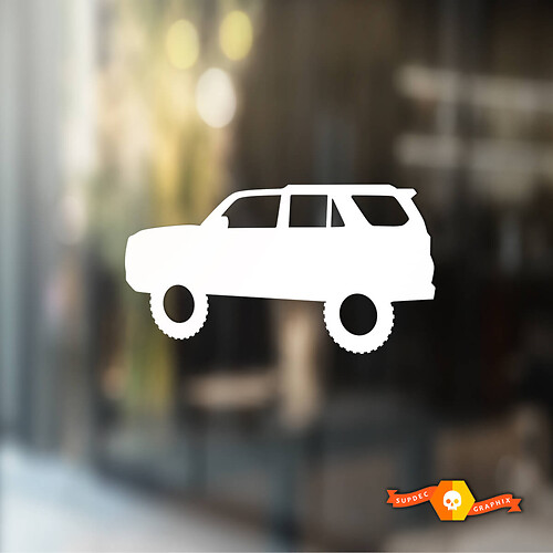 Pair Toyota 4Runner Silhouette decal SVU Windshield Vinyl Decals Stickers
