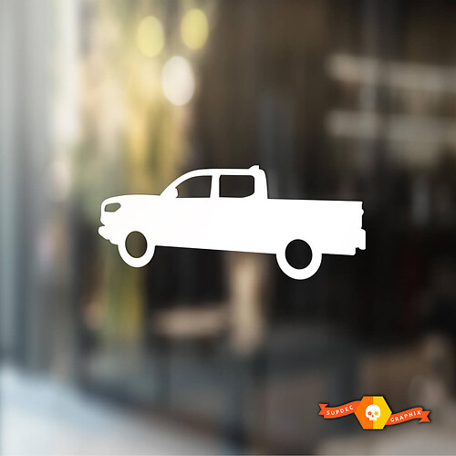 Pair Toyota Tacoma Silhouette decal SVU Windshield Vinyl Decals Stickers - farmer