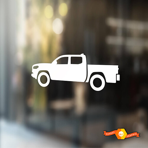 Pair Toyota Tacoma Silhouette decal SVU Windshield Vinyl Decals Stickers - lifted

