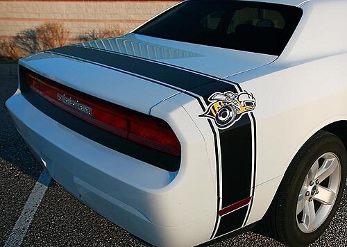 2008-2014 Dodge Challenger Super Bee Tail Stripe Sticker Decal kit trunk