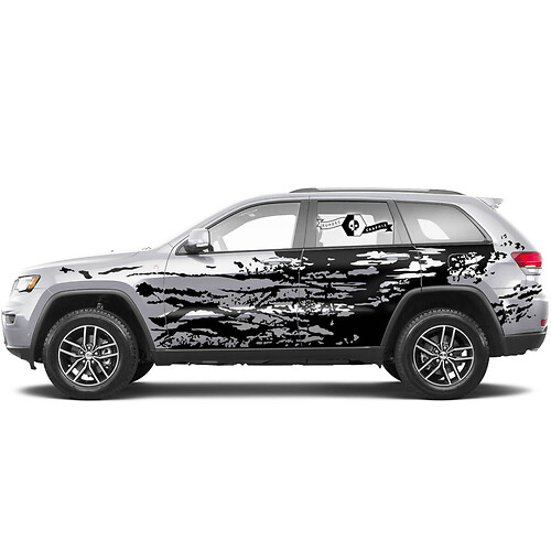 2 Decal Sticker mud splash side door graphics Vinyl Decal Sticker for Jeep Grand Cherokee