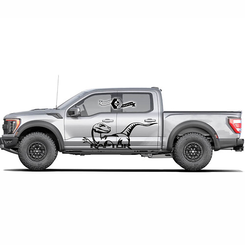 Ford F-150 Raptor Logo 2022 Side Doors Splash Graphics decal Stickers