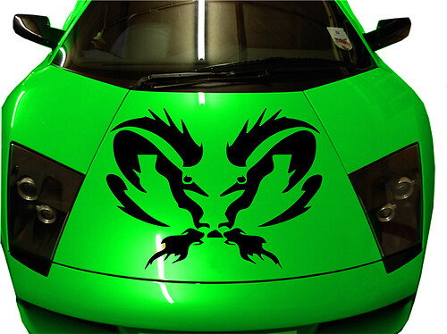 Dodge Ram Vinyl Decal Graphic Sticker Tribal Hood 40