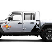 Jeep Gladiator Side War 1941 Star Sticker Decal Factory Style Body Vinyl Graphic Stripes Kit 2018-2022 2