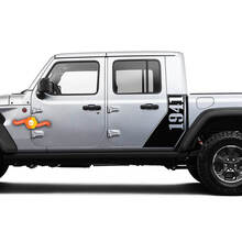 Jeep Gladiator Side War 1941 Star Sticker Decal Factory Style Body Vinyl Graphic Stripes Kit 2018-2022 4