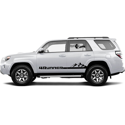 Pair of Mountains 4Runner Side Doors Mountians Vinyl Decals stripe Stickers for Toyota 4Runner TRD