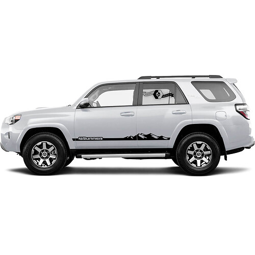 2x മലയിനുകൾ 4Runner സൈഡ് ദ്വാരങ്ങൾ മലയിന് വൈനൽ ഡീക്കൽ സ്ട്രൈപ് സ്റ്റിക്കേഴ്സ് ടൊയോട്ട ഫോർറ്റ്നർ TRD
