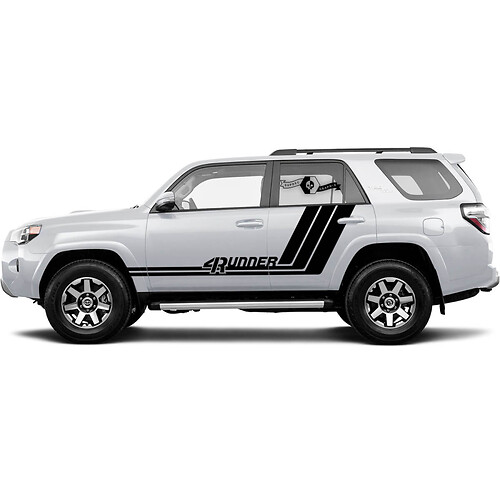 2x Mountains 4Runner Side Doors Mountain Vinyl  old school Decals stripe Stickers for Toyota 4Runner TRD 