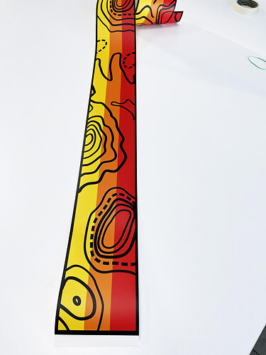 Stripe decal sticker with topographic map Vintage colors for TRD off road Toyota Tacoma FJ Cruiser 4Runner Tundra
