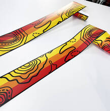 Stripe decal sticker with topographic map Vintage colors for TRD off road Toyota Tacoma FJ Cruiser 4Runner Tundra
 2