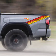 Stripe decal sticker with topographic map Vintage colors for TRD off road Toyota Tacoma FJ Cruiser 4Runner Tundra
 5