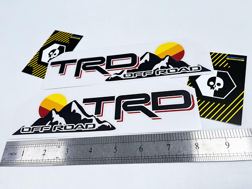 Small TRD Toyota Off Road Vintage Sunset Style Off Road Side Vinyl Stickers Decal 8