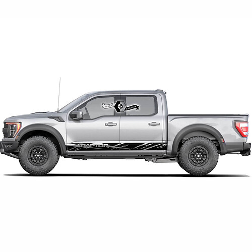 2x Ford F150 Raptor Side Rocker Distressed  Panel Vinyl Stickers Decal Vinyl Decals graphics rally sticker kit