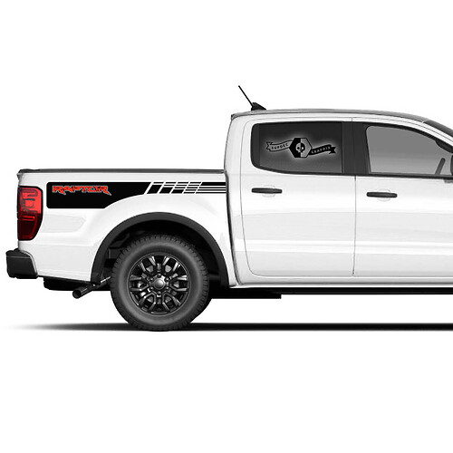 Pair Ford F150 Raptor 2020-2022  logo side bed graphics decal sticker
